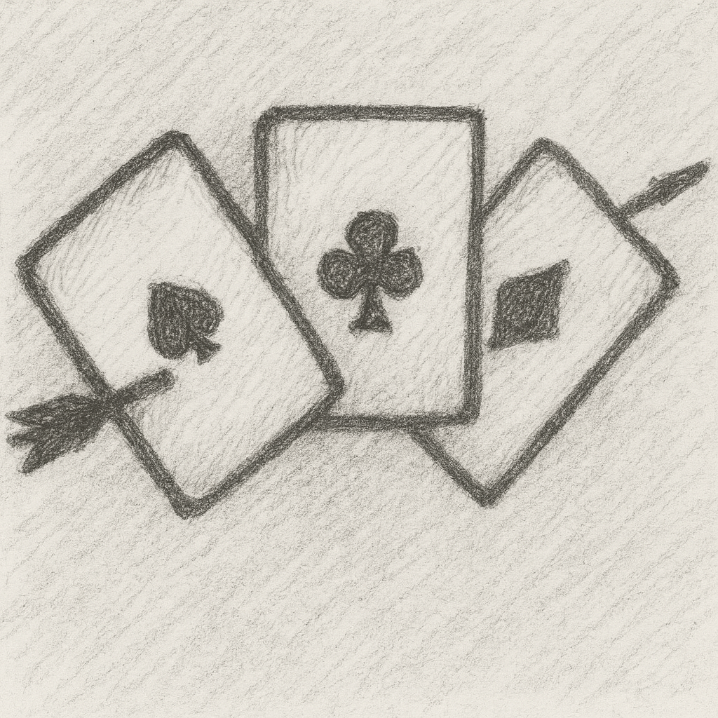 Prison Tattoo Symbols — Cards, Saber, Bayonet, Barbed Wire, Bear, Arrow and Key